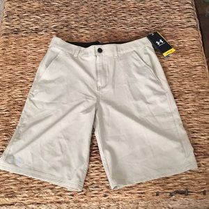 Under Armour shorts. NWT. Amphibious short. Hybrid. Tan color. 10” inseam. 18